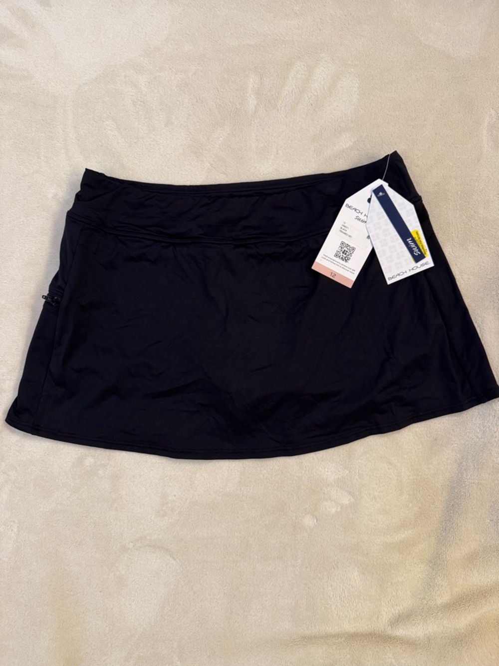 Beach House Black Swim Skort